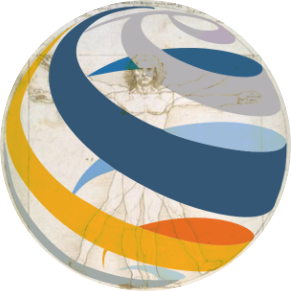 abstract geometric logo blue